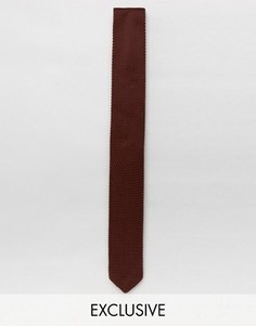Узкий вязаный галстук Heart &amp; Dagger - Коричневый