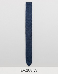 Трикотажный галстук с прямыми краями Noak - Синий