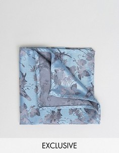 Жаккардовый платок для нагрудного кармана с цветочным принтом Noose &amp; Monkey - Синий