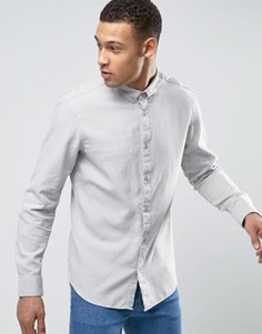 Узкая фактурная рубашка Selected Homme - Stone