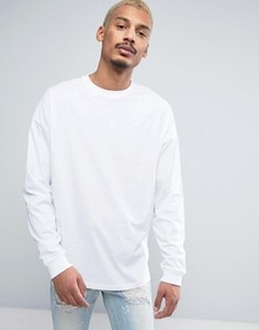 Белый оversize-лонгслив с манжетами ASOS - Белый
