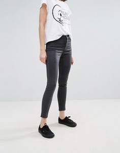 Вощеные джинсы скинни с завышенной талией Cheap Monday - Серый