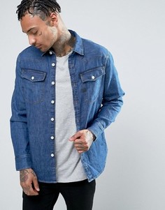 Узкая джинсовая рубашка с состаренным эффектом G-Star 3301 - Синий