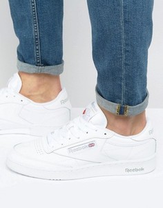 Белые кожаные кроссовки Reebok Club C AR0455 - Белый