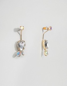 Серьги-подвески с камнями ASOS - Золотой