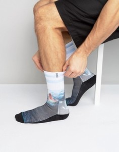 Синие носки с акулами Stance Landlord - Синий