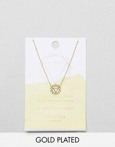 Позолоченное ожерелье с подвеской Solar Plexus Chakra Orelia - Золотой