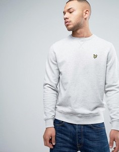 Серый меланжевый свитшот с логотипом Lyle &amp; Scott - Серый
