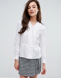 Рубашка на завязке спереди Fashion Union - Белый