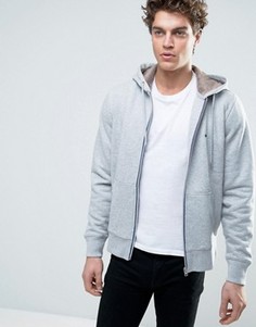 Худи на молнии с подкладкой из искусственного меха Tommy Hilfiger - Серый