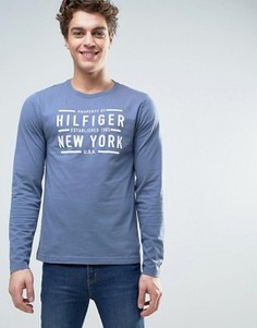 Футболка с большим логотипом Tommy Hilfiger - Темно-синий