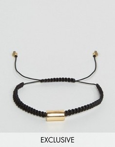 Черный плетеный браслет DesignB London - Черный