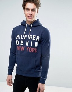 Худи с логотипом Tommy Hilfiger - Темно-синий