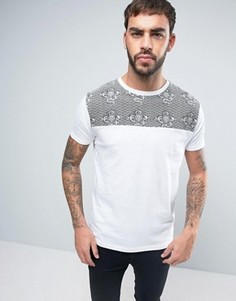 Футболка со змеиным принтом Brave Soul - Белый