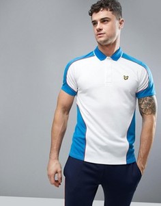 Двухцветная сетчатая футболка-поло Lyle &amp; Scott Fitness Hendry - Белый