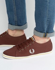 Саржевые кеды Fred Perry Kingston - Красный