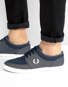 Кроссовки из шамбре Fred Perry Stratford - Темно-синий