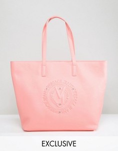 Сумка-тоут с тиснением Versace Jeans - Оранжевый
