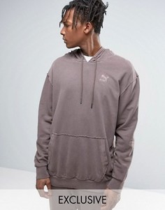 Коричневый oversize-худи с рваной отделкой Puma эксклюзивно для ASOS 57530602 - Коричневый