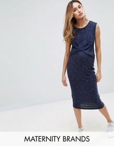 Платье миди с запахом New Look Maternity - Синий