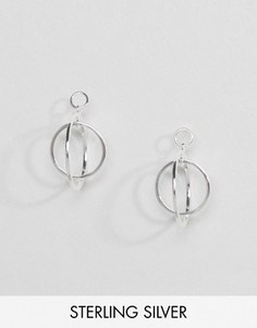 Серебряные серьги с соединенными между собой кольцами ASOS - Серебряный