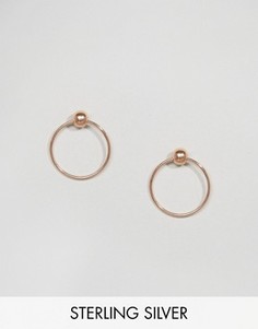 Серьги-кольца из позолоченного серебра ASOS - Медный
