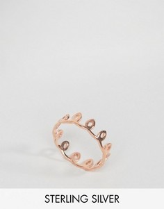 Серебряное кольцо с покрытием розовым золотом ASOS - Медный