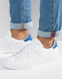 Белые кроссовки с логотипом Armani Jeans - Белый