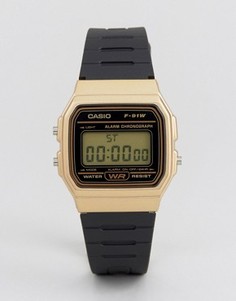 Цифровые часы с силиконовым ремешком Casio F91WM-9A - Черный