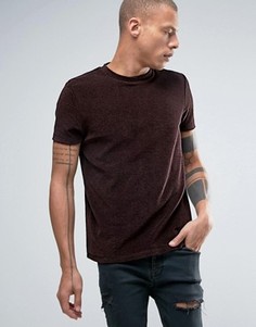 Коричневая махровая футболка ASOS - Коричневый