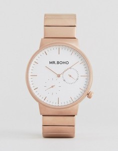 Золотисто-розовые матовые часы Mr Boho - Золотой