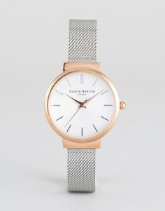 Часы с сетчатым металлическим ремешком Olivia Burton Hackney - Серебряный