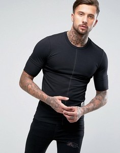 Обтягивающая футболка с двухслойными рукавами Religion - Черный