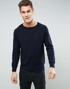Фактурный джемпер Burton Menswear - Синий
