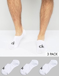 3 пары белых спортивных носков Calvin Klein - Белый