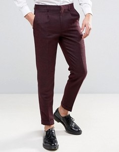 Бордовые узкие брюки Harry Brown Heritage - Красный