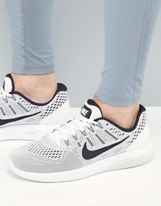 Белые кроссовки Nike Running Lunar Glide 8 843725-100 - Белый