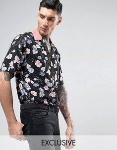 Рубашка классического кроя с отложным воротником Reclaimed Vintage Inspired - Черный