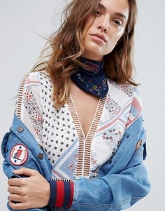 Шелковый шарф Tommy Hilfiger TommyxGigi - Синий