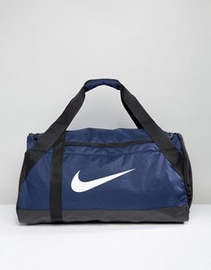 Темно-синяя сумка дафл среднего размера Nike Brasilia BA5334-410 - Темно-синий