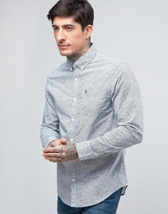 Темно-синяя облегающая рубашка с цветочным принтом Original Penguin - Темно-синий