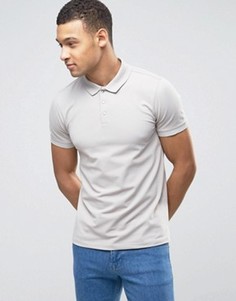 Поло на кнопках Selected Homme - Stone