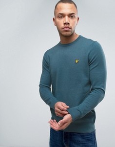 Хлопковый джемпер с добавлением мериносовой шерсти Lyle &amp; Scott - Синий
