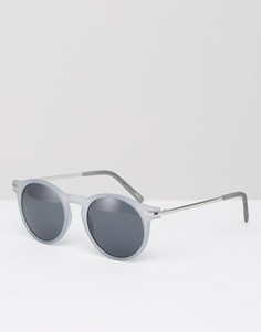 Солнцезащитные очки с металлическими дужками Monki - Синий