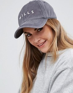 Выбеленная серая бейсболка Jack Wills - Серый