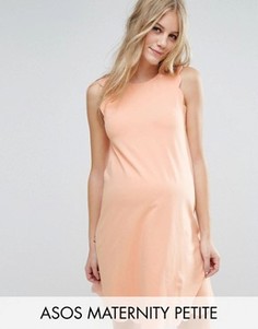 Цельнокройное платье с фигурными краями ASOS Maternity PETITE - Розовый