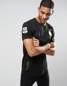 Длинная футболка с нашивками Only &amp; Sons - Черный