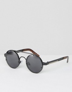 Круглые солнцезащитные очки черного цвета Spitfire - Черный