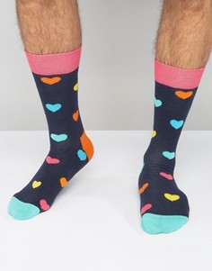 Носки с сердечками Happy Socks - Мульти