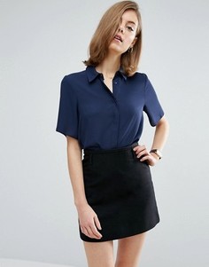 Укороченная блузка с короткими рукавами ASOS - Розовый